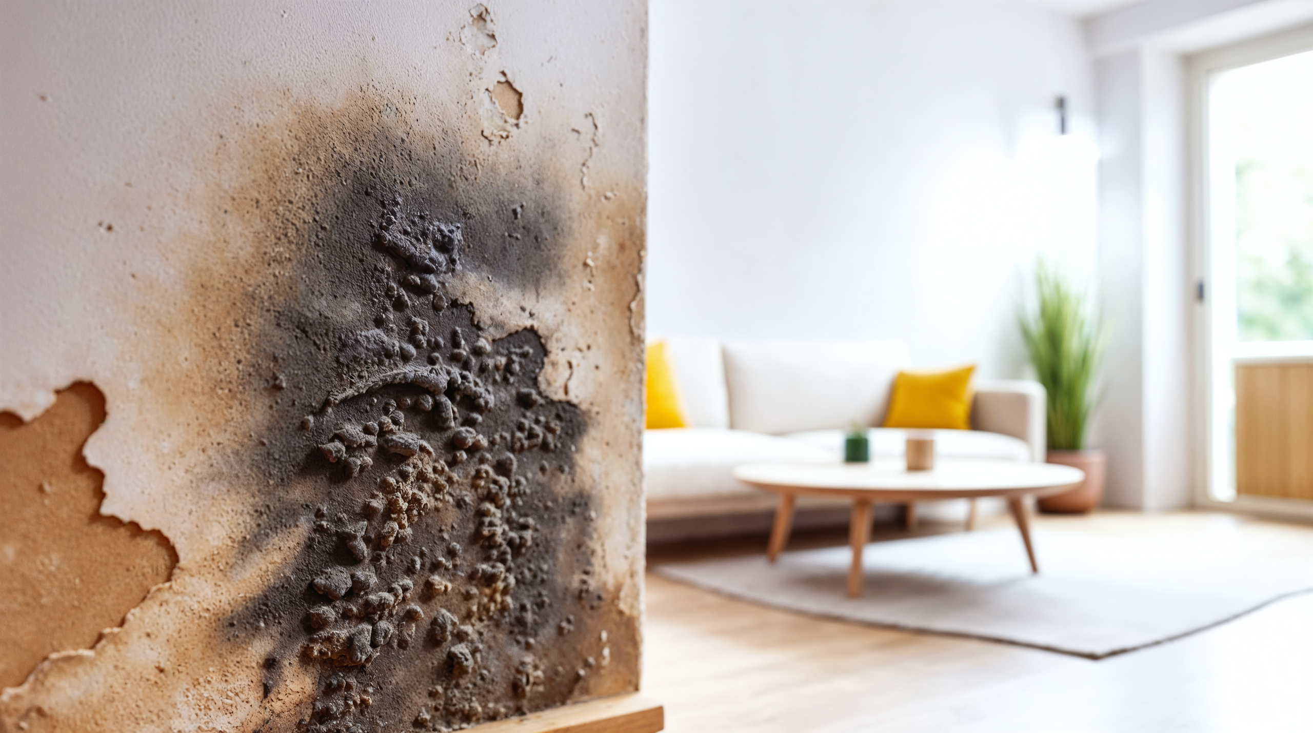 Mould damage on an interior wall
